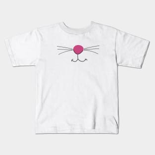 Cute cat face nose and whiskers symbol Kids T-Shirt